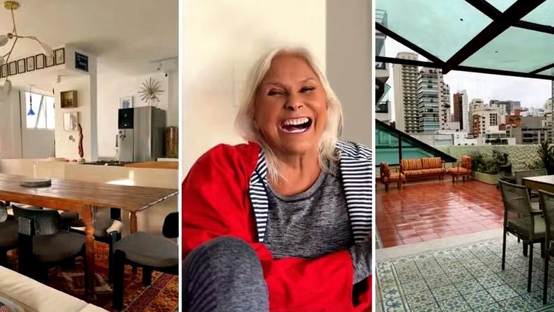 Fafa de Belém redecora cobertura duplex em que mora há 43 anos em bairro nobre de SP — Foto: Reprodução/ Divulgação