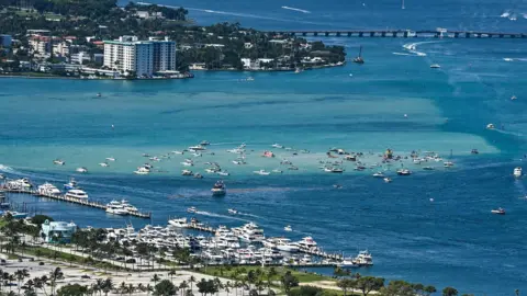 Miami's Haulover Sandbar, the location of the blast.