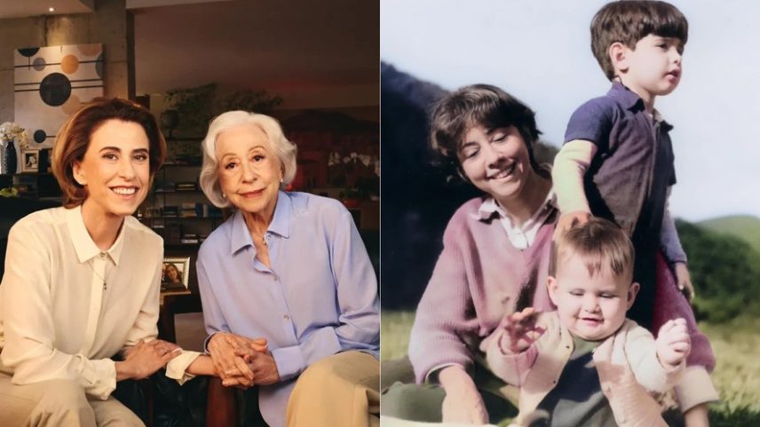 Fernanda Torres resgata foto de infância para celebrar Fernanda Montenegro no Dia das Mães — Foto: Reprodução/Instagram
