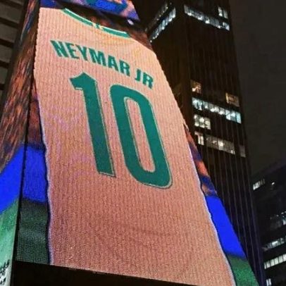 Fiesp projeta camisa 10 de Neymar em sede na Avenida Paulista