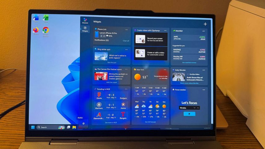 The Widgets pane in Windows 11