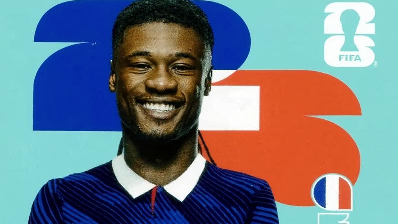 Figurinha de Camavinga, que está fora da Copa