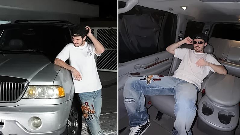 Filho abre garagem do apresentador Gugu e mostra carro favorito do pai