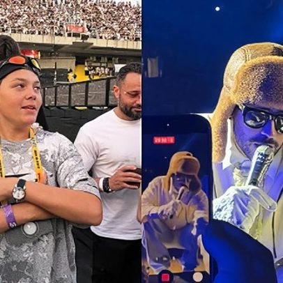 Filho de Neymar curte show de Bad Bunny ao lado da mãe na Espanha