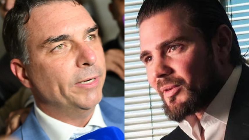 O senador Flávio Bolsonaro (PL-RJ); e o banqueiro Daniel Vorcaro, do Banco Master (Ton Molina/Agência Senado/Redes sociais/Reprodução)