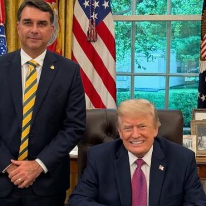 Flávio Bolsonaro se reúne com Trump durante reposicionamento político