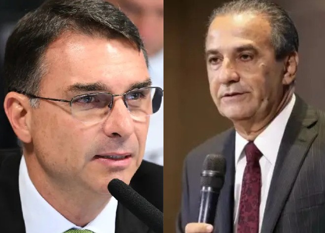 O senador Flavio Bolsonaro (PL-RJ) e o pastor Silas Malafaia (Agência Senado/Instagram)