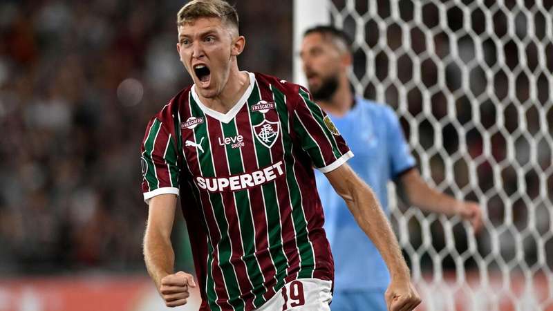 Rodrigo Castillo (Fluminense) celebrando seu gol contra o Bolívar, no dia 19.05.2026.
