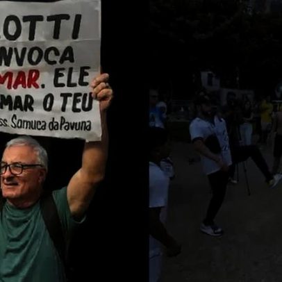 Pré-convocação: roda de altinha e cartazes pedem Neymar fora da Copa