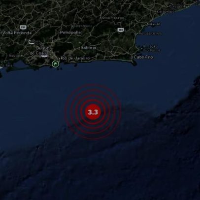 Tremor de magnitude 3,3 é registrado no litoral do Rio de Janeiro