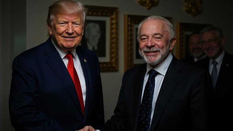 Lula e Trump — Foto: Ricardo Stuckert/PR