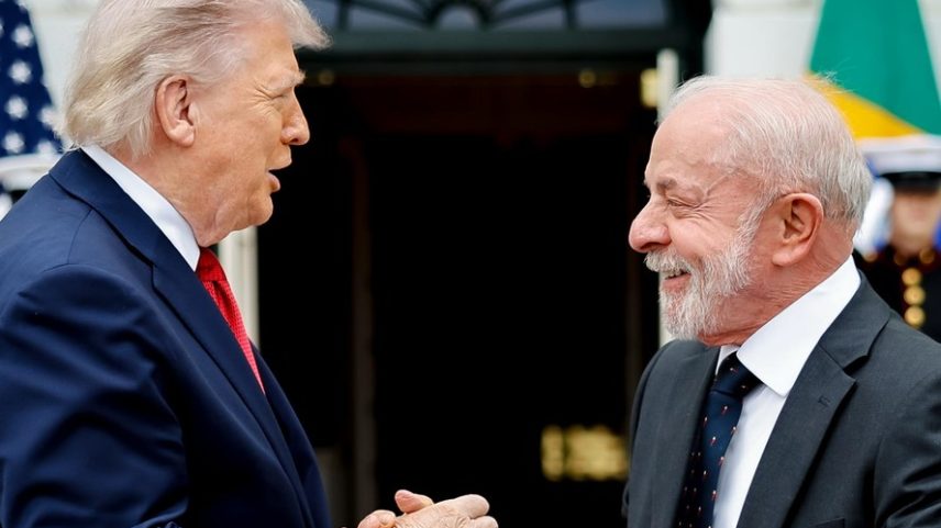Presidentes Donald Trump, dos EUA, e Lula, do Brasil — Foto: Ricardo Stuckert/PR