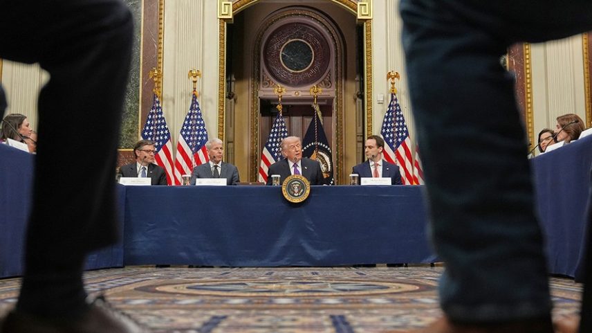 Reunião de gabinete do presidente dos EUA, Donald Trump
