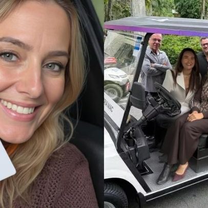 Ticiane Pinheiro faz tour pela emissora e celebra: estou na Globo