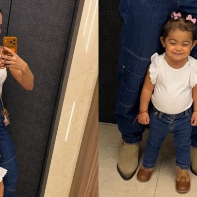 Graciele Lacerda e filha curtem passeio na fazenda