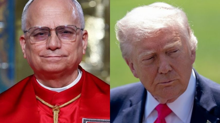 Papa Leão XIV e Donald Trump — Foto: Reuters