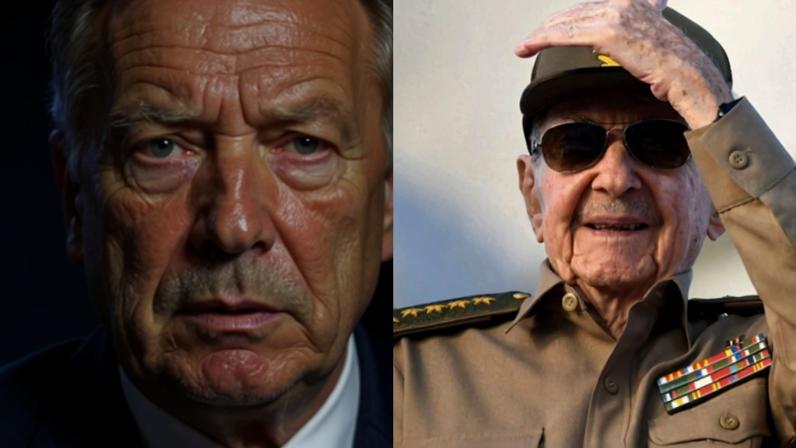 Trump e Raul Castro — Foto: Reuters