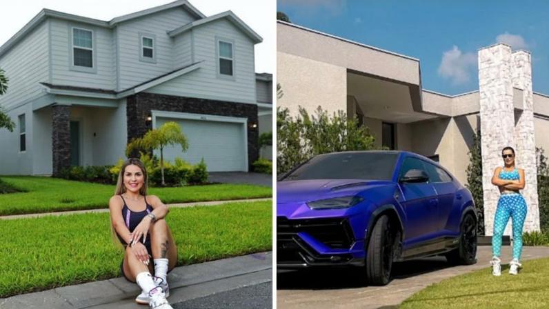 Uma das mansões e dos carros de luxo da advogada Deolane Bezerra, postado nas redes sociais. — Foto: Reprodução/Redes Sociais