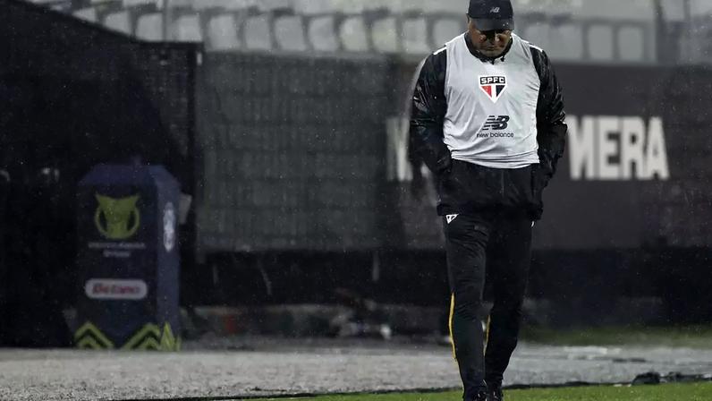 Roger Machado em derrota do São Paulo para o Corinthians