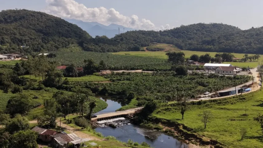 Nova ligação entre Garuva e Joinville terá mais de sete quilômetros de pavimentação, ponte e ciclovia. (Foto: Divulgação/Prefeitura de Garuva)