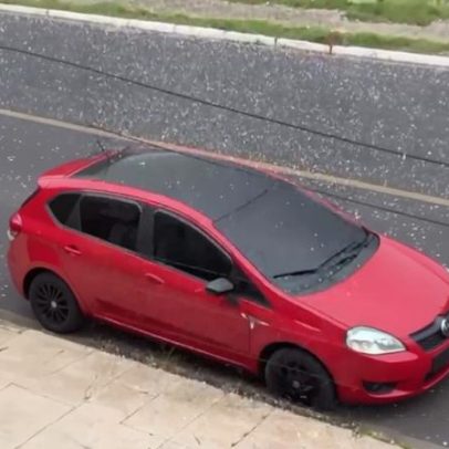Temporal provoca alagamentos e granizo no RS, com avisos de grande perigo