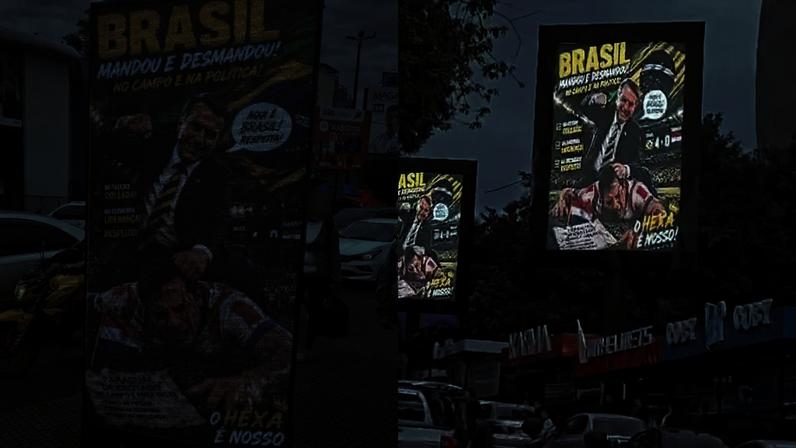 Montagem foi produto de uma invasão hacker — Foto: Reprodução/ Rede Sociais