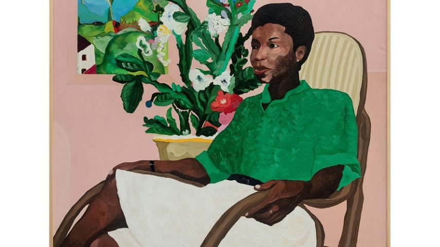 Beatriz Nascimento, 2025. Óleo sobre tela, 84 x 99,5cm. Rafael Pereira é representado pela Galeria Estação