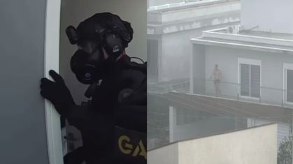 Gravação mostra momento em que os militares entram dentro da casa do empresário