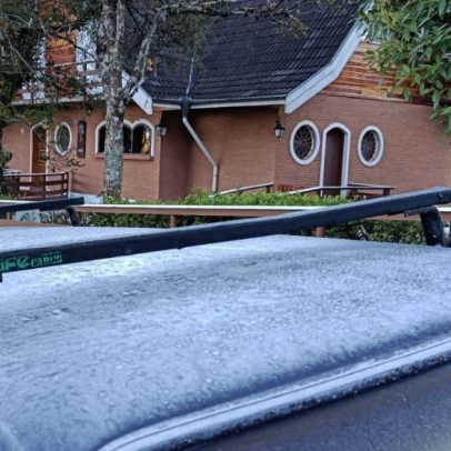 Campos do Jordão registra recorde de frio e geada pela manhã