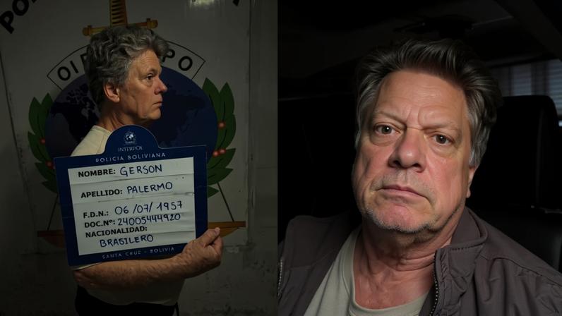 Gerson Palermo foi preso na Bolívia após ficar seis anos foragido. — Foto: Reprodução