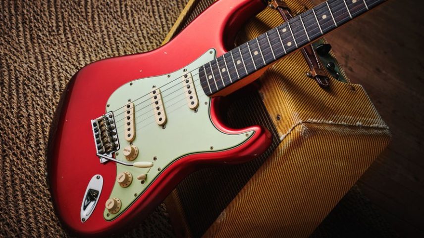 Uma guitarra elétrica Fender Custom Shop Stratocaster dos anos 60 — Foto: Getty Images