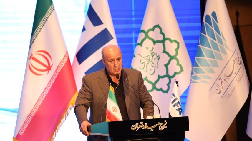 Mehdi Taj, presidente da Federação de Futebol do Irã — Foto: Amin Mohammad Jamali/Getty Images