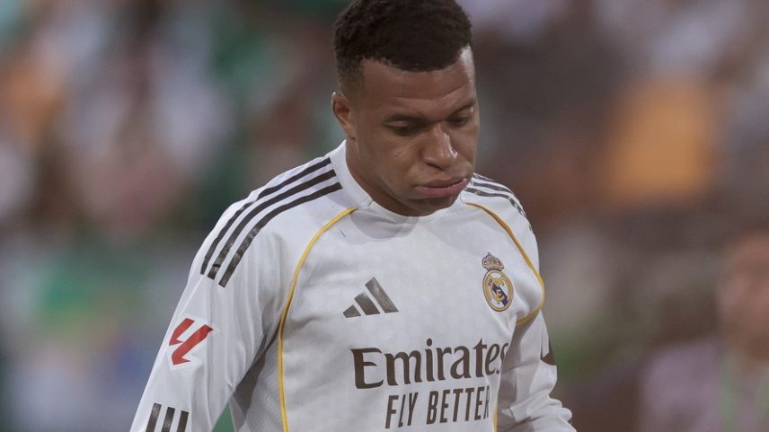 Kylian Mbappé no empate do Real Madrid com o Real Betis pela Campeonato Espanhol 2025/2026, em 1 a 1, em 24 de abril de 2026 — Foto: Getty Images