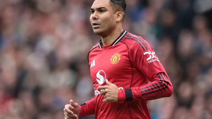 Casemiro em jogo do Manchester United