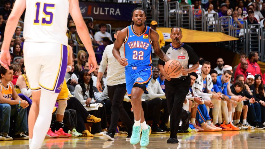 Thunders abrem 3 a 0 sobre os Lakers na semifinal da Conferência Oeste — Foto: Adam Pantozzi/NBAE via Getty Images