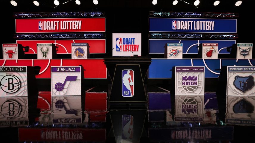 Loteria do Draft da NBA de 2026, no Navy Pier, em Chicago, nos Estados Unidos — Foto: Getty Images