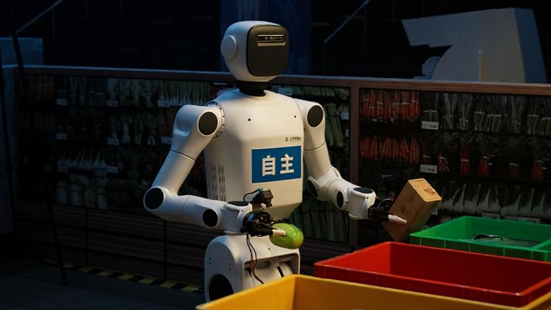 Robô em treinamento em Hangzhou, na China, em 13 de maio de 2026.