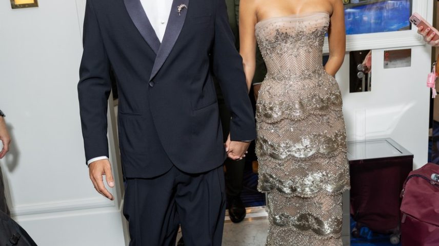Alexandra Malena e Charles Leclerc — Foto: Getty Images