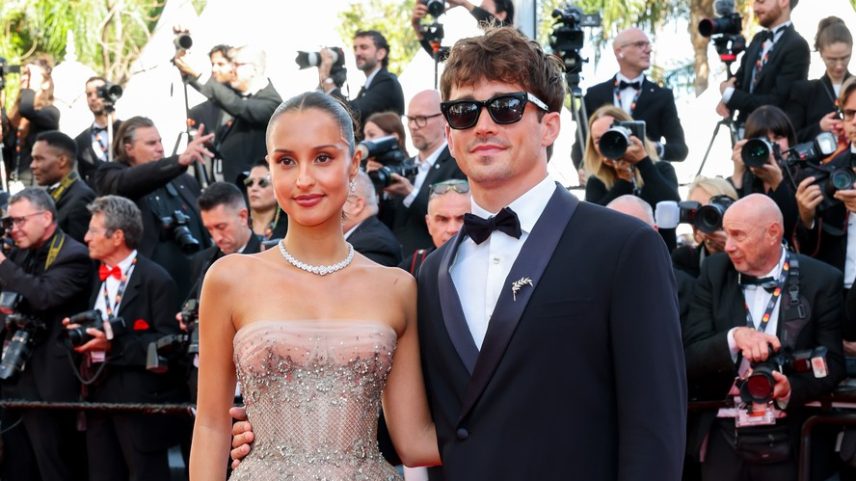 Alexandra Leclerc e Charles Leclerc — Foto: Getty Images