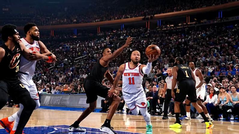 Jalen Brunson foi o cestinha do jogo 1 — Foto: Sarah Stier/Getty Images