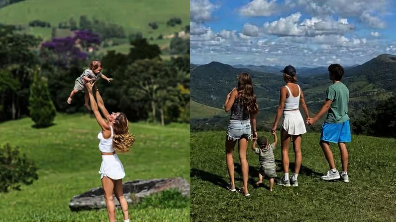 Gisele Bündchen surge em cliques com os filhos: 'Grata por poder viver a vida com eles'