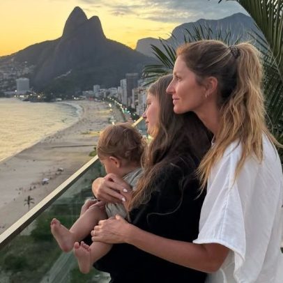 Gisele Bündchen mostra fotos raras dos filhos e agradece