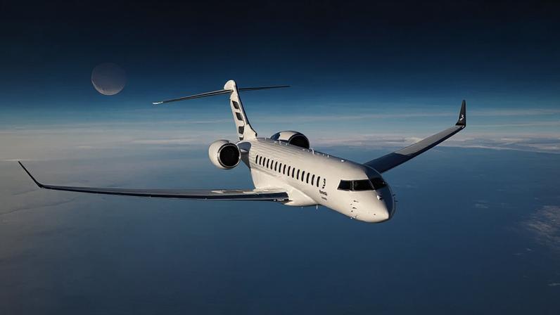 A canadense Bombardier escolheu o Brasil para apresentar, pela primeira, o Global 8000