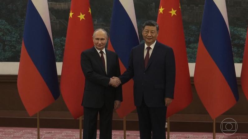 Putin não consegue convencer Xi Jinping a construir um novo gasoduto entre Rússia e China — Foto: Jornal Nacional/ Reprodução