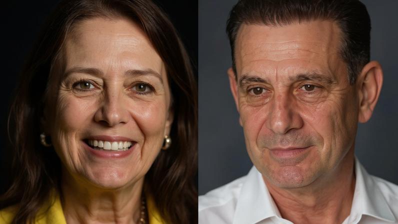 Na imagem, Gracinha Caiado e Vanderlan; ambos lideram a pesquisa para as duas vagas ao Senado por Goiás