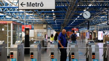 Estação de metrô em SP