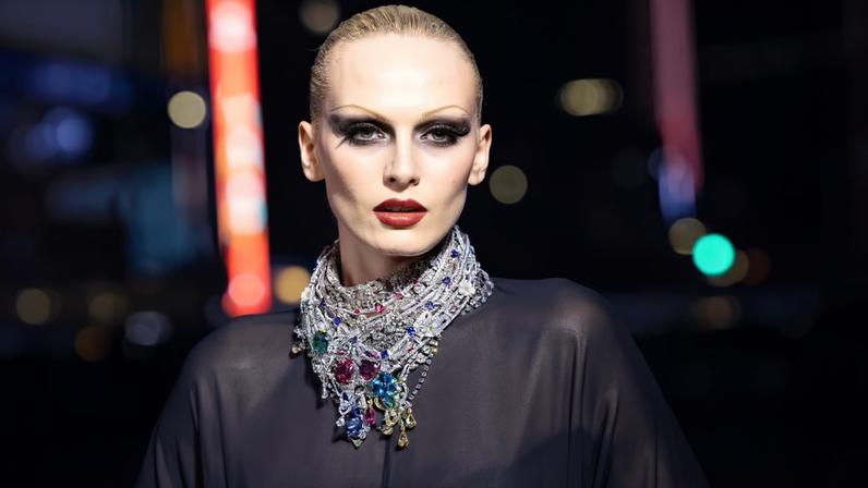 Beleza do desfile Gucci Cruise 2027 — Foto: Reprodução/Instagram @gucci