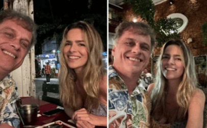 Guilherme Fontes posta cliques raros com a namorada