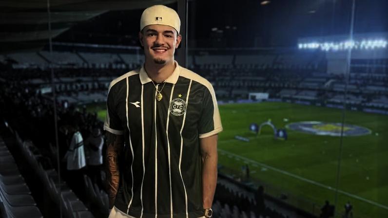 Gui Santos, jogador da NBA, no Coritiba x Bahia — Foto: Mariana Toneti | Coritiba