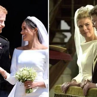 Casal da realeza divide aniversário com Harry e Meghan; noiva usa vestido